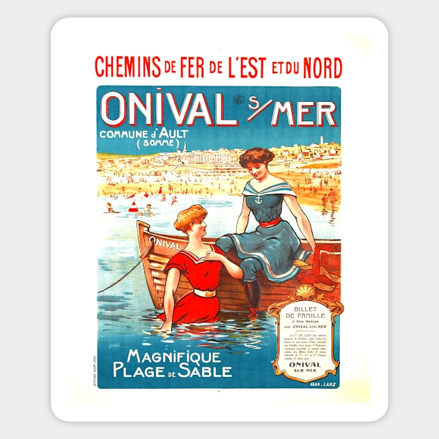 Vintage Railway Travel Poster | French Riviera Onival Sticker by SLAG_Creative